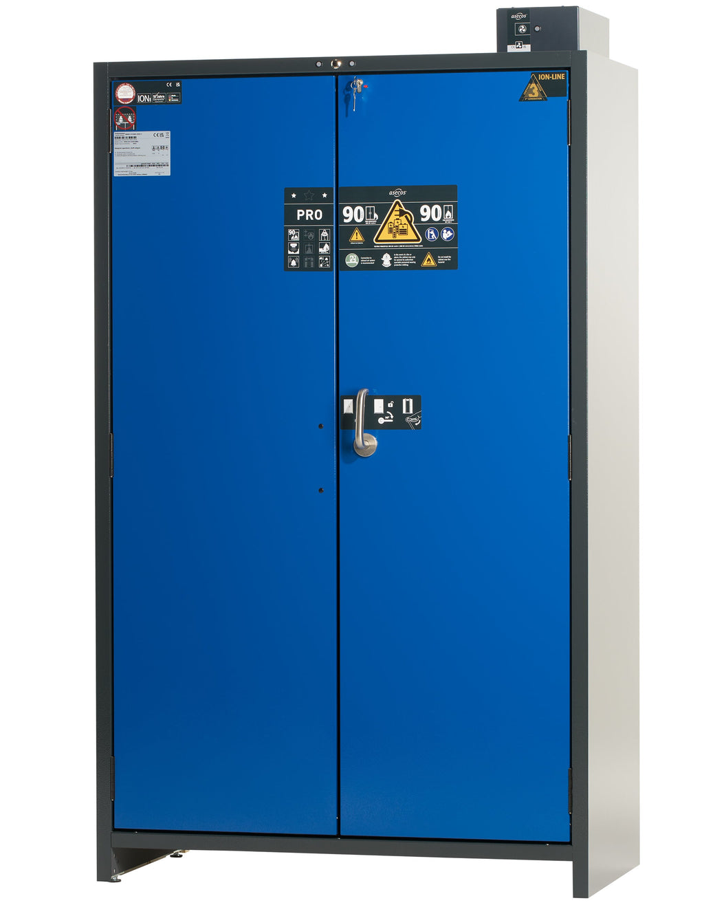 ION-PRO-90 Charge lithium-ion battery charging cabinet with the doors closed