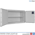 Paper Star Light 60 Coffre-fort Documentaire - 28 Classeurs - Test d'effraction S2 / Test feu 30 min
