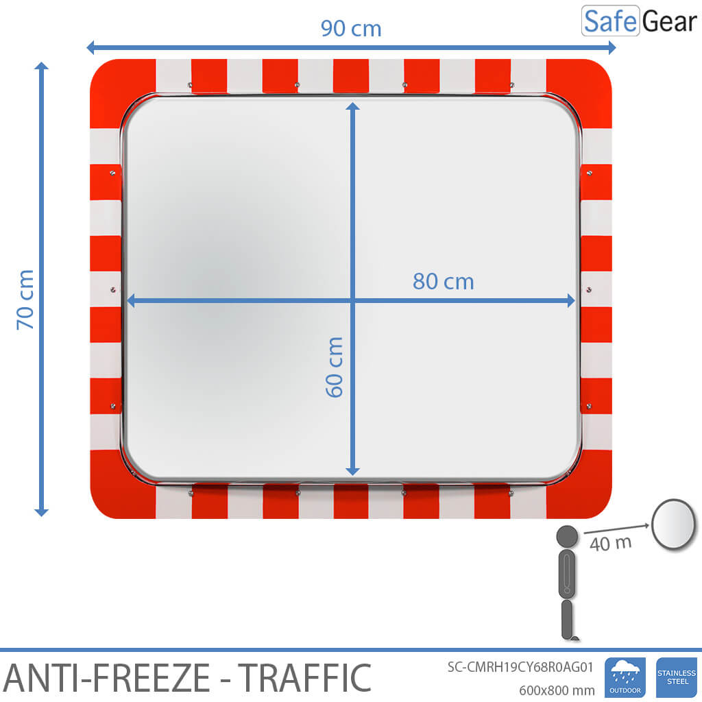 Verkehrsspiegel – Edelstahl – Frostschutz