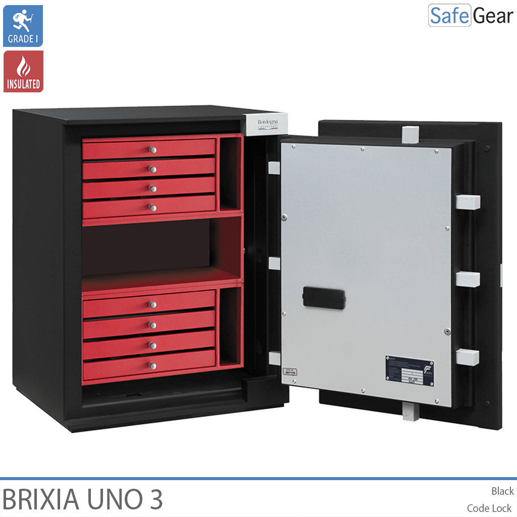 Brixia Uno 3 Coffre-Fort (66 L) - Classe de test anti-effraction I - Serrure À Code