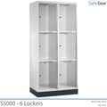 Armadio portaborse Serie 5000 - 6 scomparti con porta trasparente e serratura elettronica