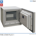 Fire Star Plus 1 Feuerfester Datenträgertresor (84 LTO) – Einbruchschutz Klasse I / Feuerwiderstand 120 min