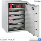 Gemini Pro 20 - Coffre-Fort pour pharmacie (142 litres) - 4 tiroirs - Test anti-effraction Classe I