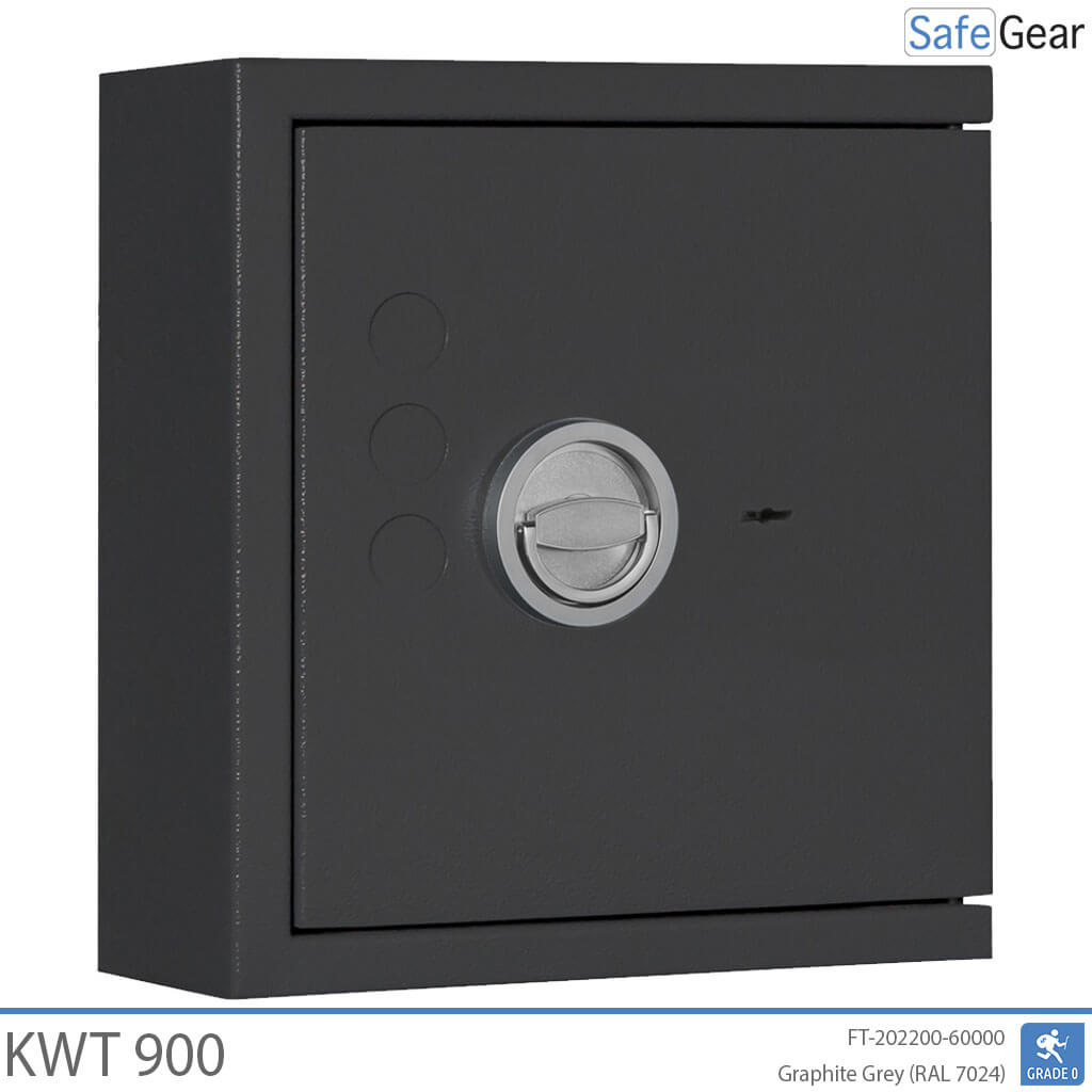 KWT 900 gun safe in Graphite Grey, door closed