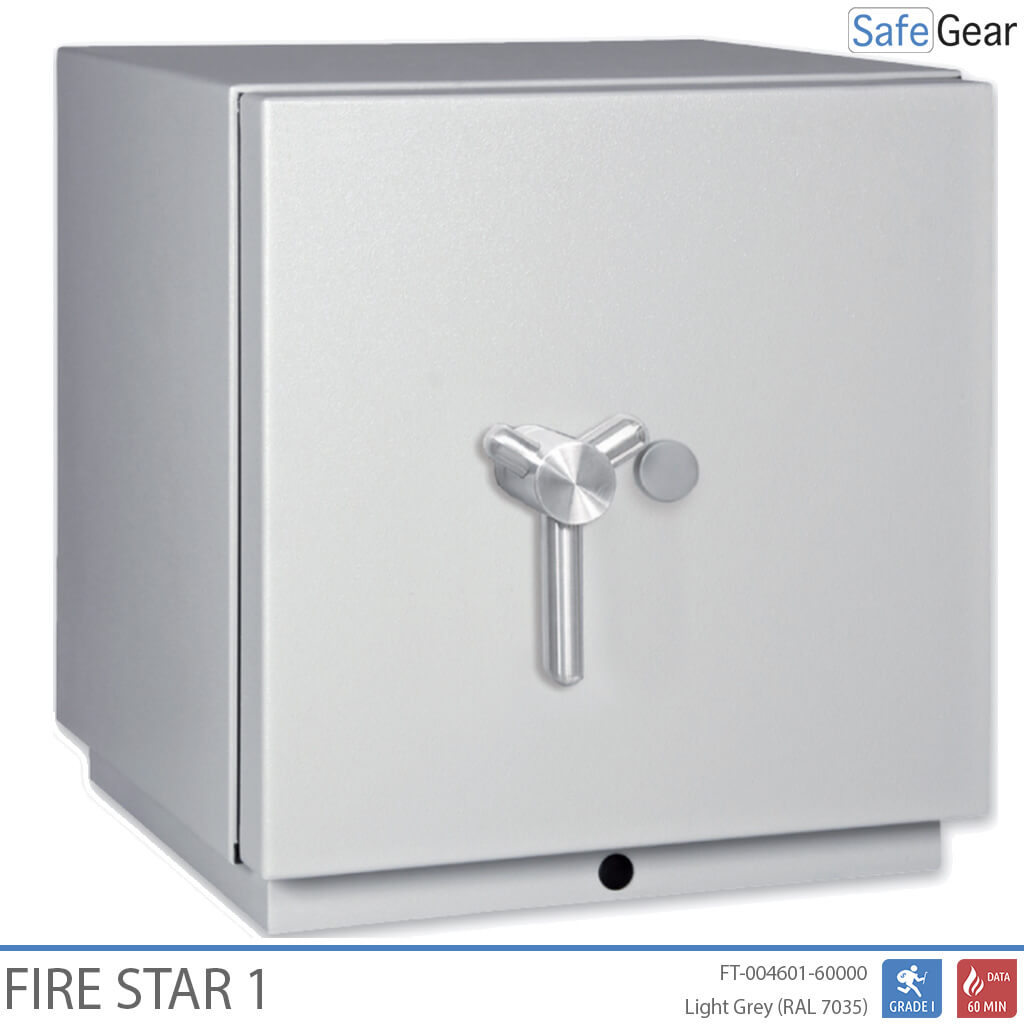 Fire Star 1 fireproof data safe with code lock, door closed