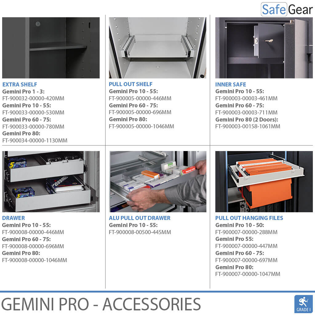 Gemini Pro 50 - Security Safe (219 Liters) - Burglary Test Grade 1