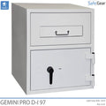 Gemini Pro D-I 97 deposit safe, front view with the deposit drawer closed