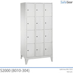 Armadio portaoggetti S2000 con scomparti 3x4 (8010-304) - lucchetto