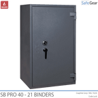 SB Pro 40 document cabinet in Graphite Grey, closed