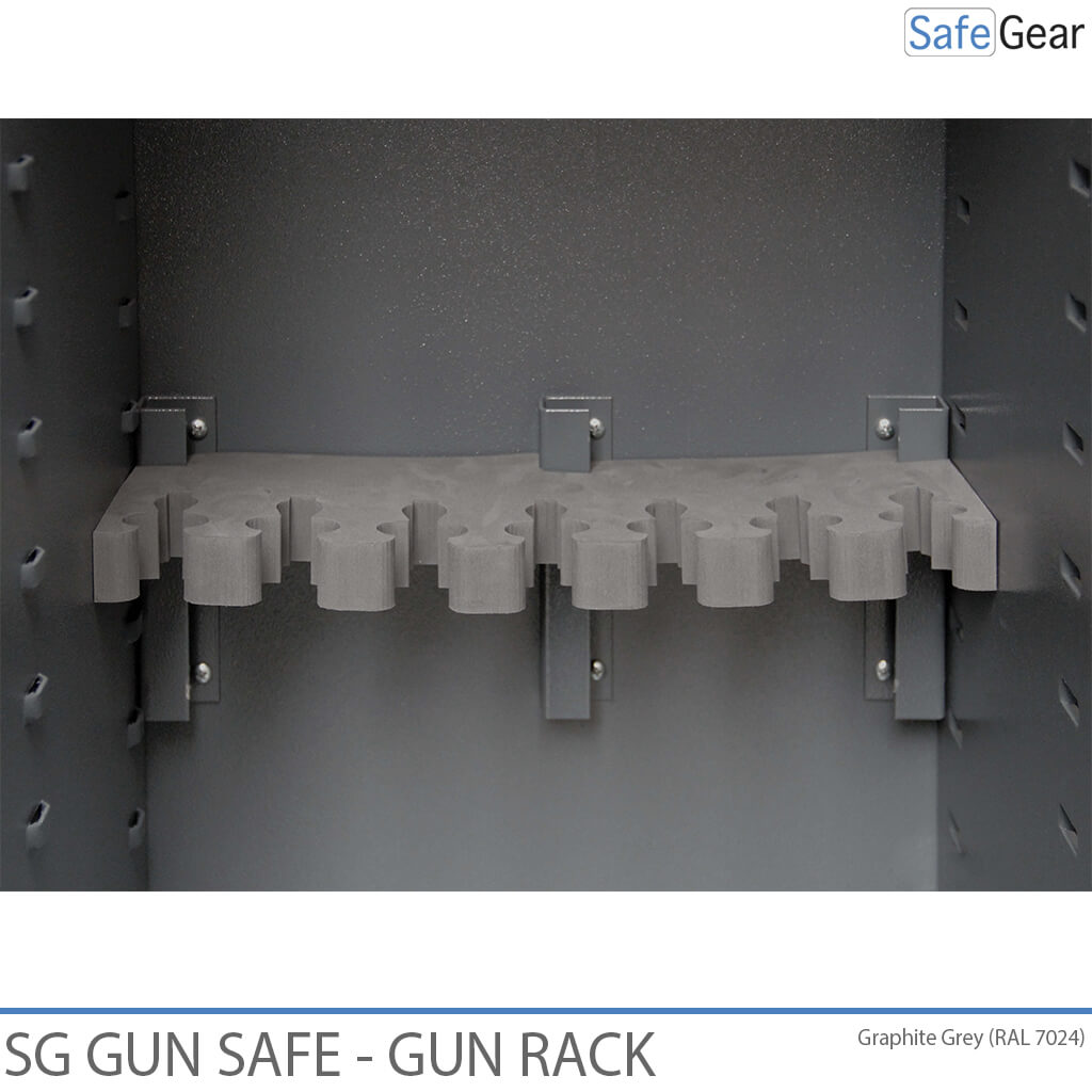 Dallas foam rifle holder, close-up
