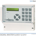 Master clock with LCD display and keypad for wall mounting
