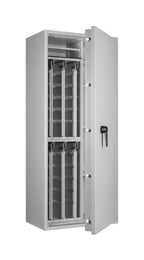 STC 3-360 AS Kombi car key safe in Light Grey, door open at 45 degrees