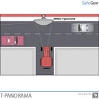 Specchio stradale - panoramico a T 78-x-40-x-16 cm